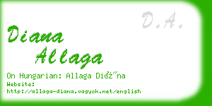 diana allaga business card